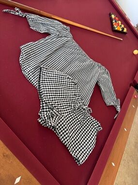 Black & White Gingham 3 piece’s . Wear on camisole piece